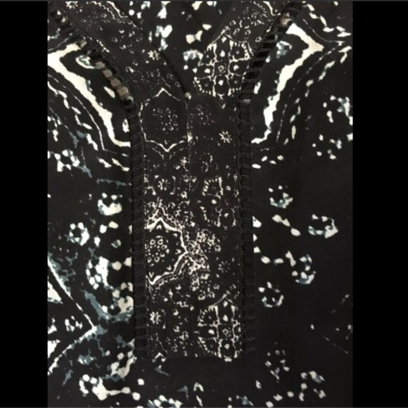 Nanette Lepore 100% Silk Print Paneled Tunic Top - Picture 4 of 8